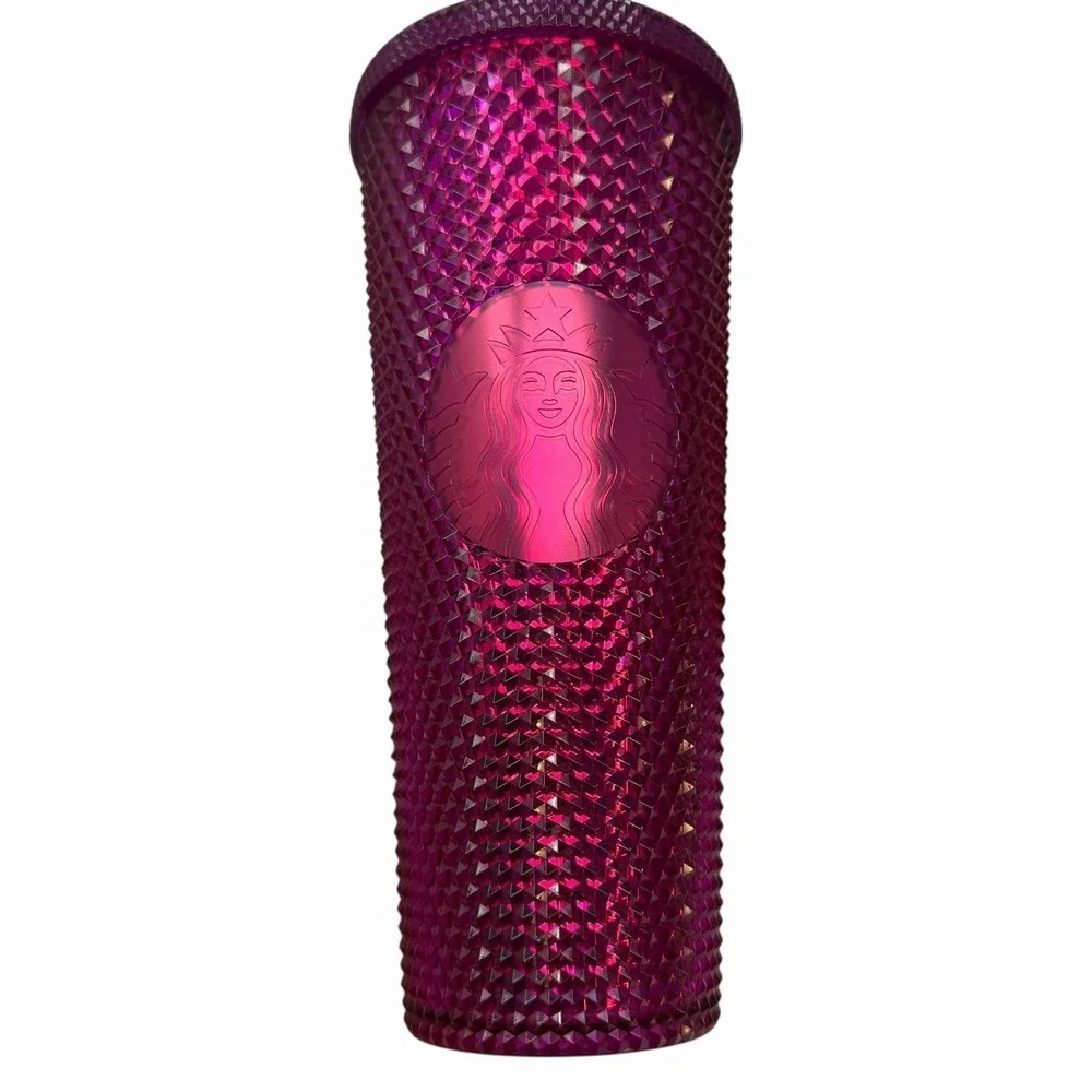 Starbucks Tumbler 24oz Purple Studded Reusable Venti Cold Cup With Straw‎